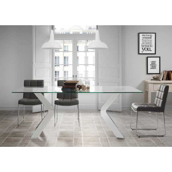 WESTPORT GLASS TABLE AND CHROME...