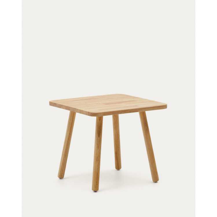 MESA QUADRADA INFANTIL DILCIA MADEIRA BORRACHA MACIÇA 55 X 55CM
