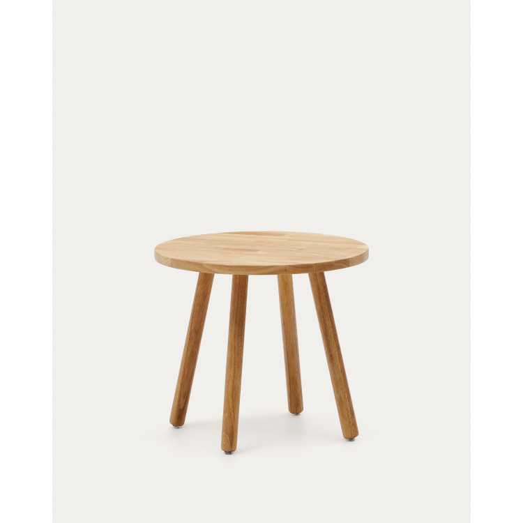MESA INFANTIL REDONDA DILCIA EM MADEIRA DE BORRACHA MACIÇA D 55 CM