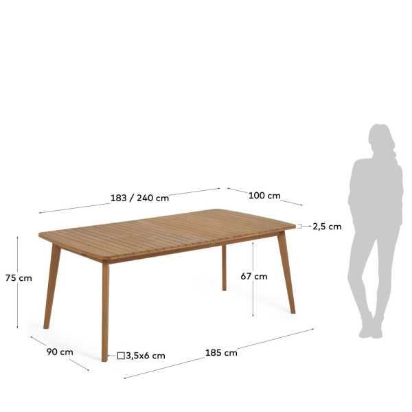 MESA DE JARDIM EXTENSÍVEL HANZEL EM...
