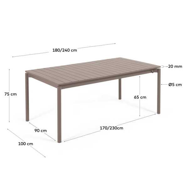MESA DE JARDIM EXTENSÍVEL ZALTANA EM...