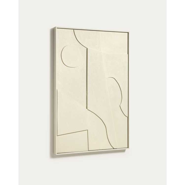 ABSTRACT PAINTING TALIN BEIGE 60 X 90 CM