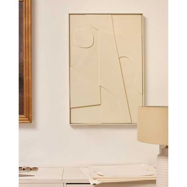 ABSTRACT PAINTING TALIN BEIGE 60 X 90 CM