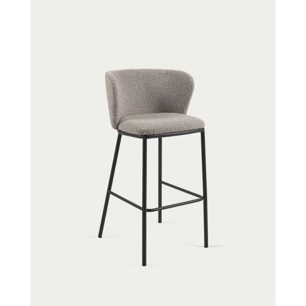 CISELIA BOUCLETTE STOOL LIGHT GRAY...