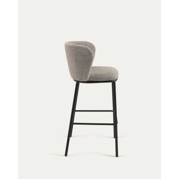 CISELIA BOUCLETTE STOOL LIGHT GRAY...