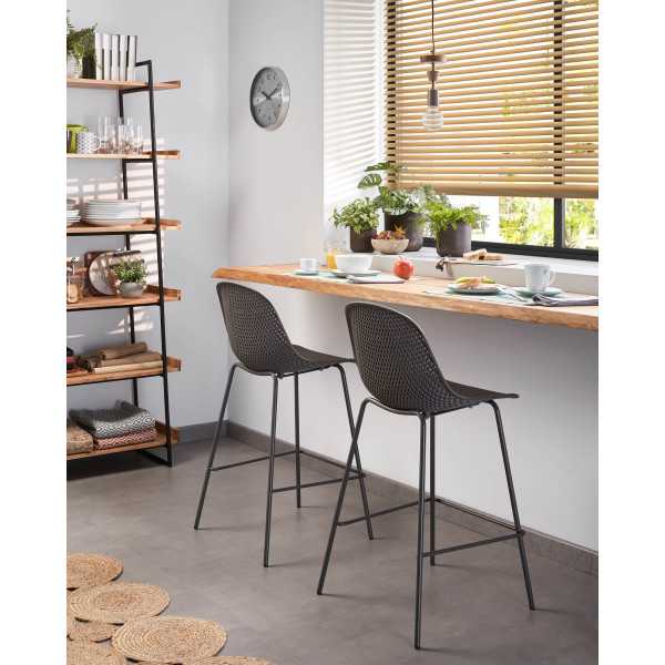 BANCO EXTERIOR QUINBY CINZA ALTURA 75 CM
