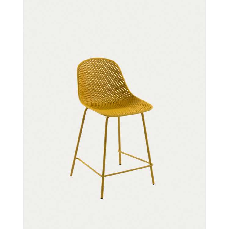 TABOURET EXTÉRIEUR QUINBY JAUNE HAUTEUR 65 CM