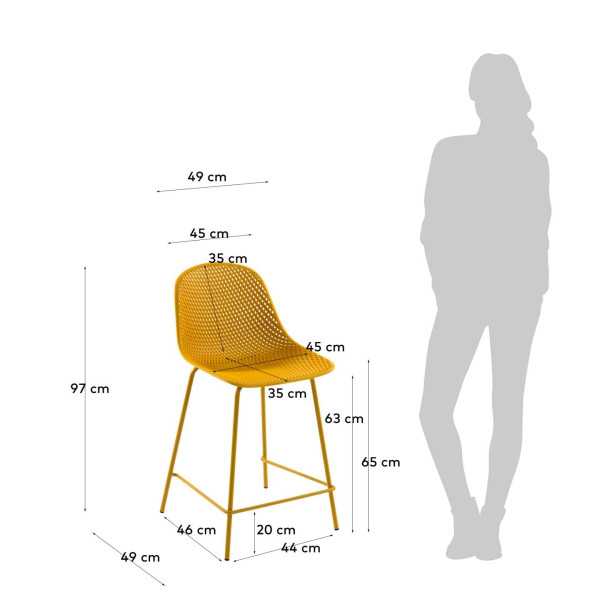 TABOURET EXTÉRIEUR QUINBY JAUNE...