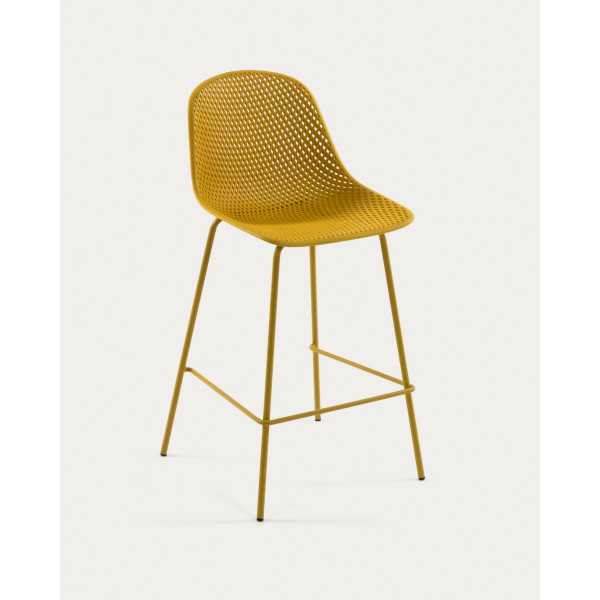 QUINBY YELLOW OUTDOOR STOOL HEIGHT 75 CM