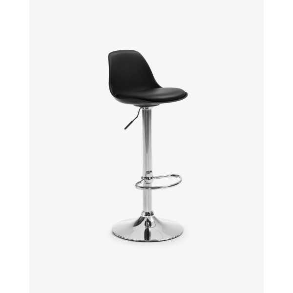 TABOURET ORLANDO-T NOIR HAUTEUR 60-82 CM