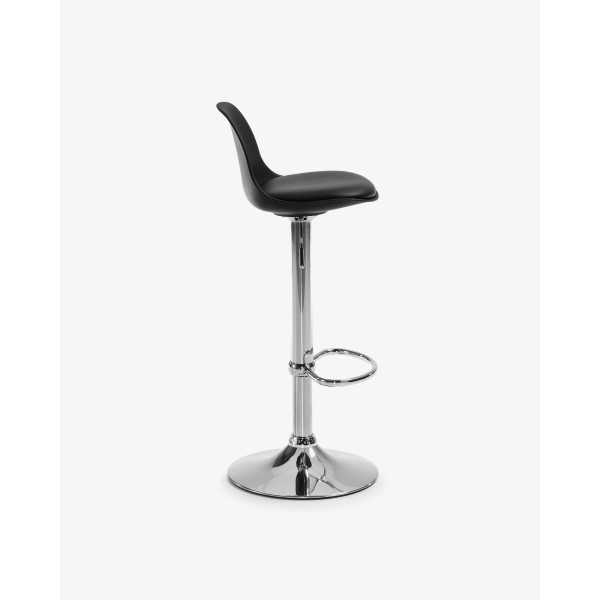 TABOURET ORLANDO-T NOIR HAUTEUR 60-82 CM