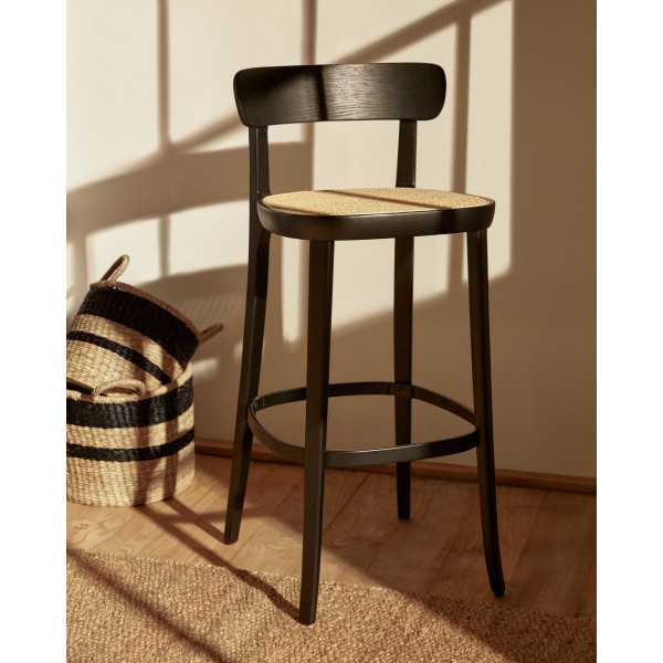 TABOURET ROMANE EN BOIS DE HÊTRE NOIR...