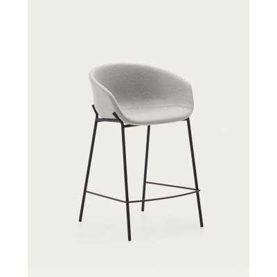 YVETTE STOOL LIGHT GRAY AND...