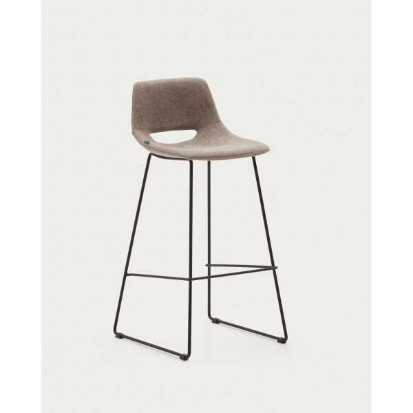 ZAHARA BROWN AND BLACK STEEL STOOL HEIGHT 76 CM