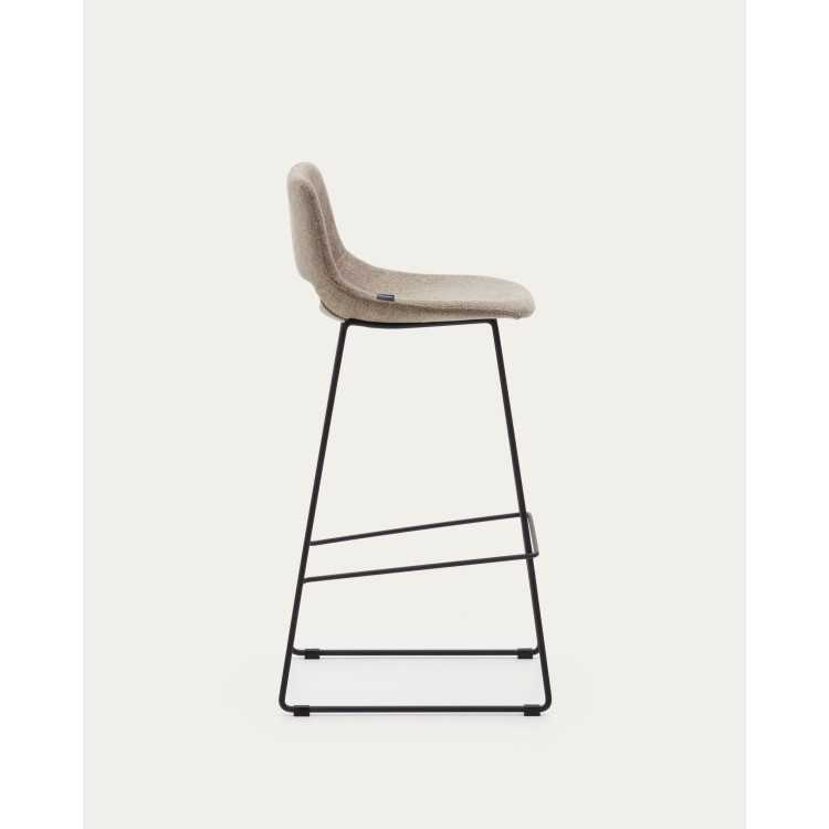 BANCO DE AÇO ZAHARA MARROM E PRETO ALTURA 76 CM
