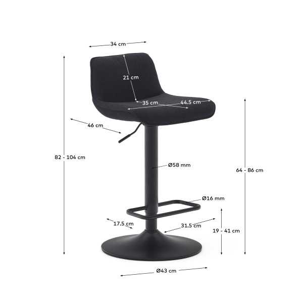 BANCO ZENDA 81 - 102 CM CHENILLE E...
