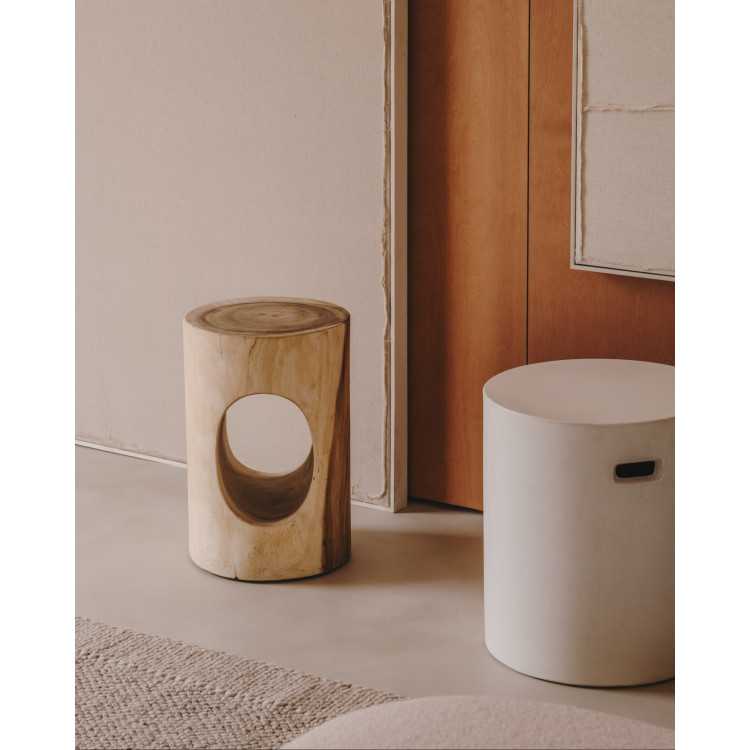 PÉ AIGUABLAVA EM CIMENTO BRANCO D 37 CM