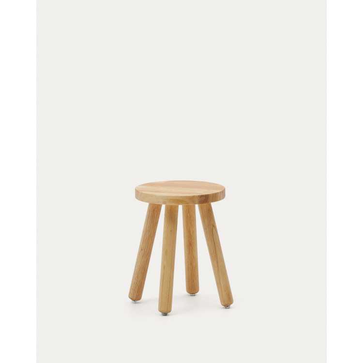 DILCIA CHILDREN'S STOOL SOLID RUBBER WOOD HEIGHT 31 CM