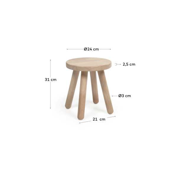 DILCIA CHILDREN'S STOOL SOLID RUBBER...