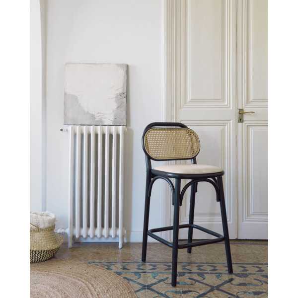 DORIANE STOOL ELM WOOD BLACK...
