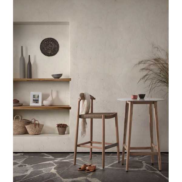 TABOURET NINA BOIS D'ACACIA MASSIF HAUTEUR 62 CM