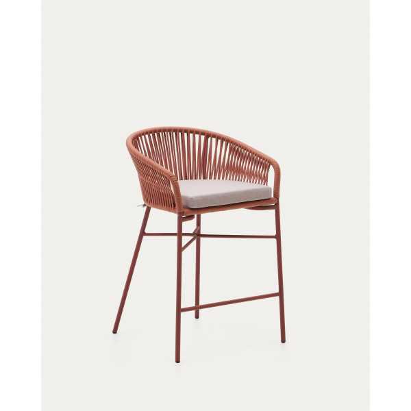 YANET STOOL IN TERRACOTTA ROPE AND...