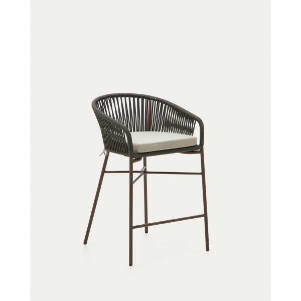 YANET STOOL IN GREEN ROPE AND...