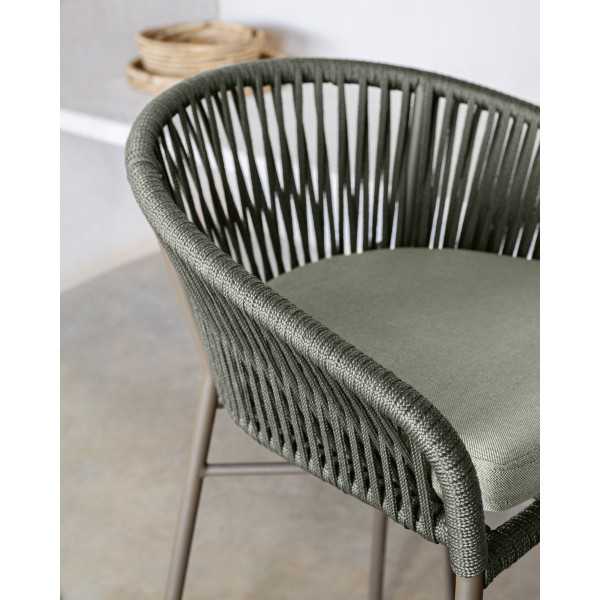 YANET STOOL IN GREEN ROPE AND...