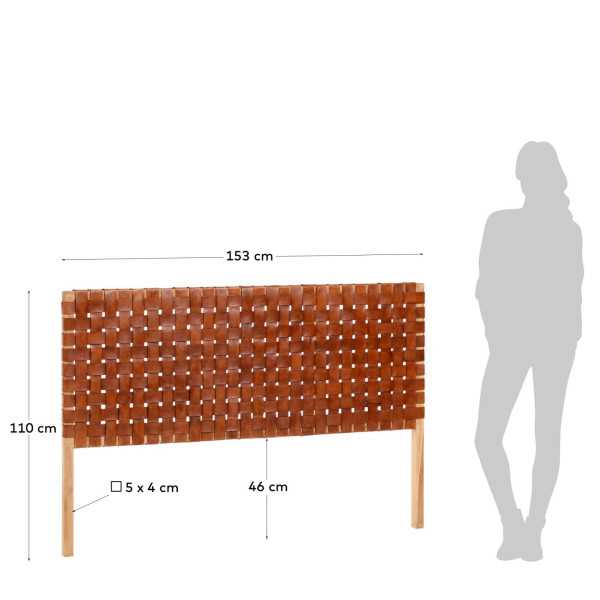 CALIXTA HEADBOARD IN TEAK WOOD AND...