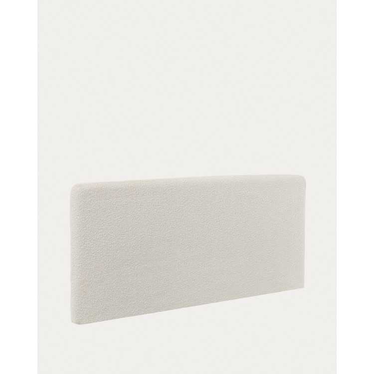 DYLA REMOVABLE HEADBOARD COVER IN WHITE BOUCLETTE FOR 160 CM BED