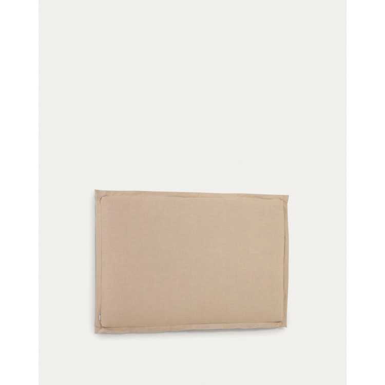 TÊTE DE LIT DÉHOUSSABLE TANIT EN LIN BEIGE POUR LIT DE 160 CM
