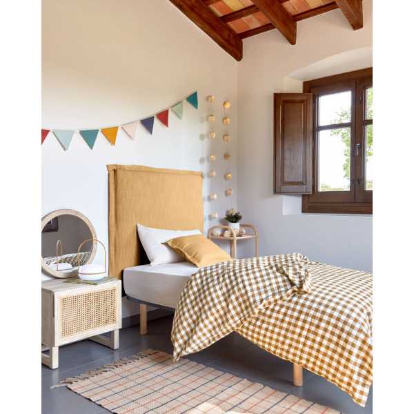 TANIT REMOVABLE HEADBOARD IN MUSTARD...