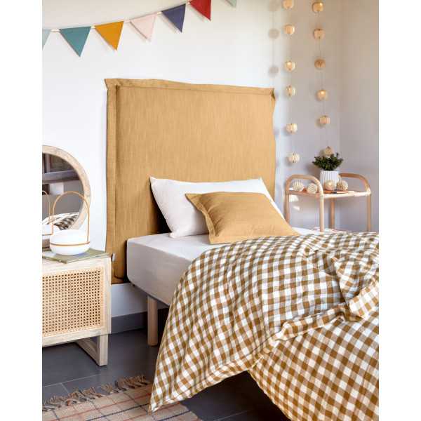 TANIT REMOVABLE HEADBOARD IN MUSTARD...