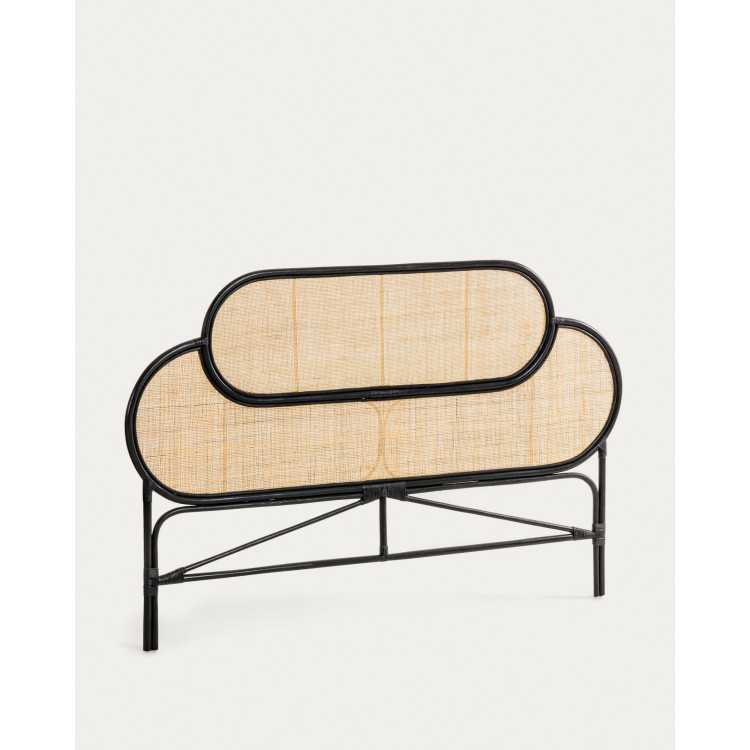 LALITA RATTAN HEADBOARD WITH BLACK FINISH FOR 160 CM BED