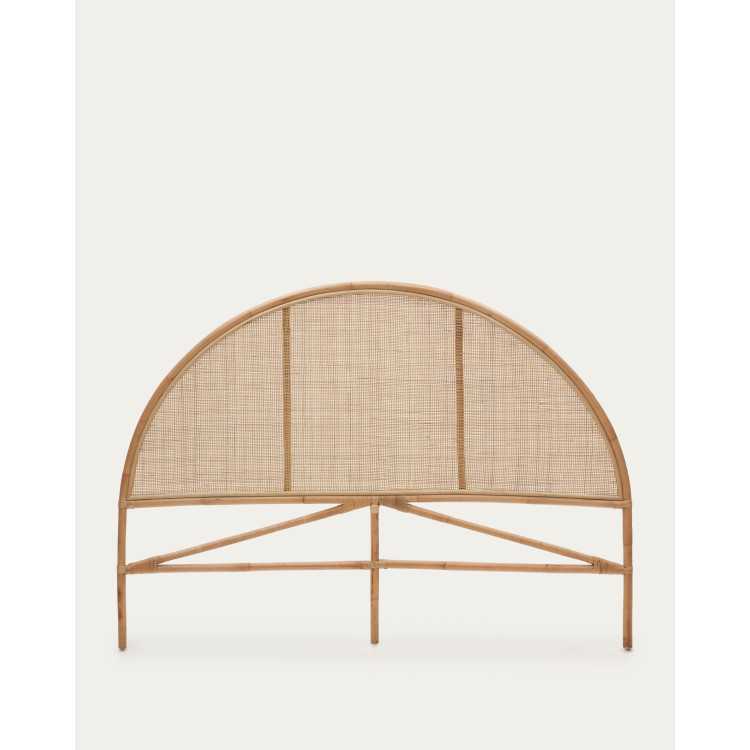 QUITERIE ROUND HEADBOARD IN NATURAL RATTAN 150/160 CM