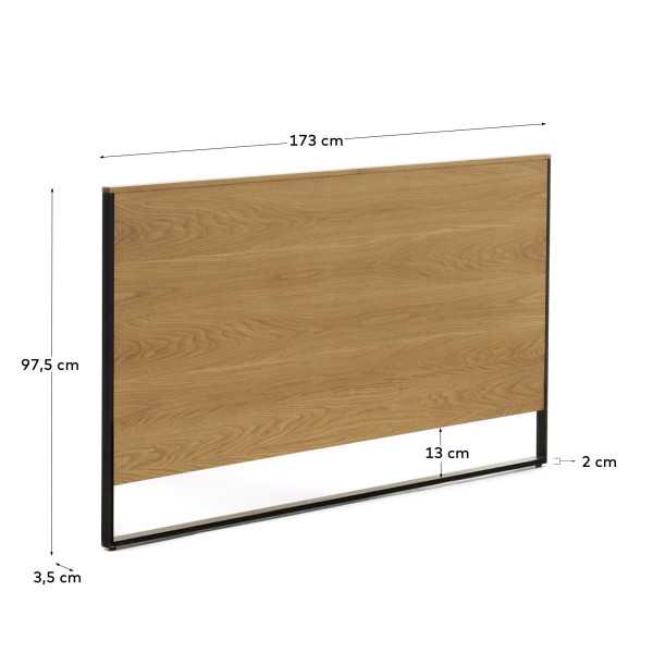 TAIANA HEADBOARD IN OAK VENEER AND...