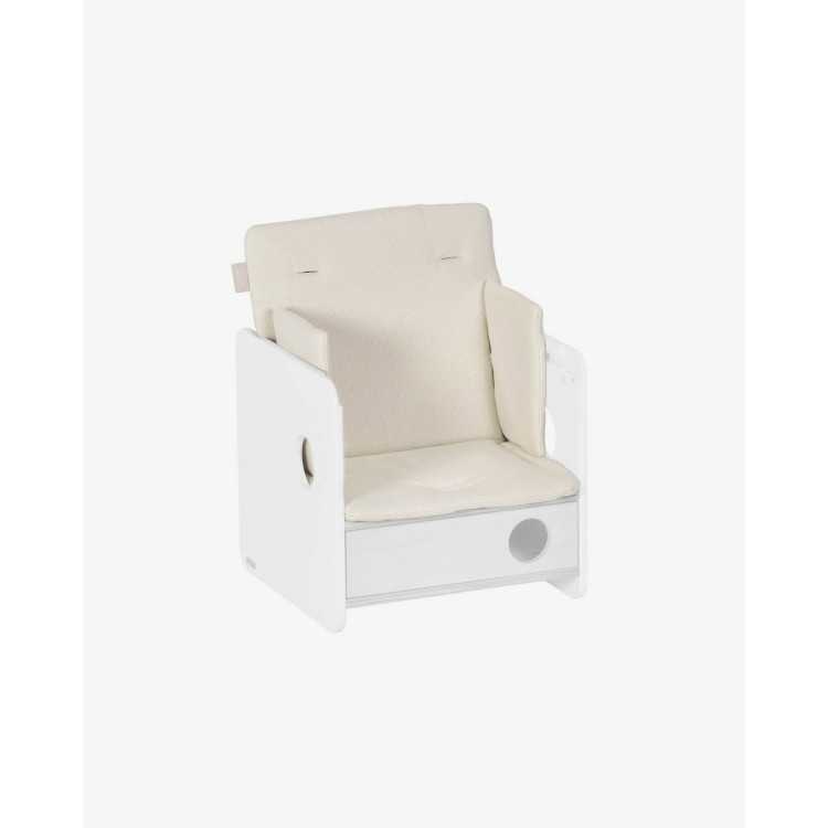 NUUN HIGH CHAIR CUSHION 100% ORGANIC COTTON (GOTS) NATURAL FINISH