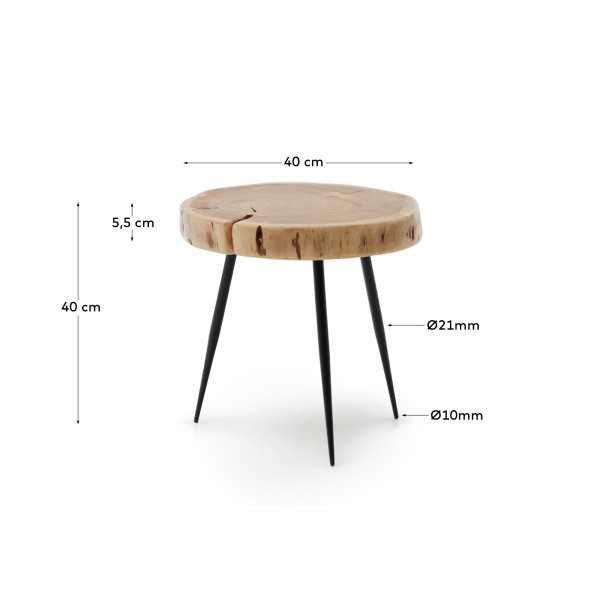 MESA DE APOIO EIDER EM AÇO E MADEIRA...