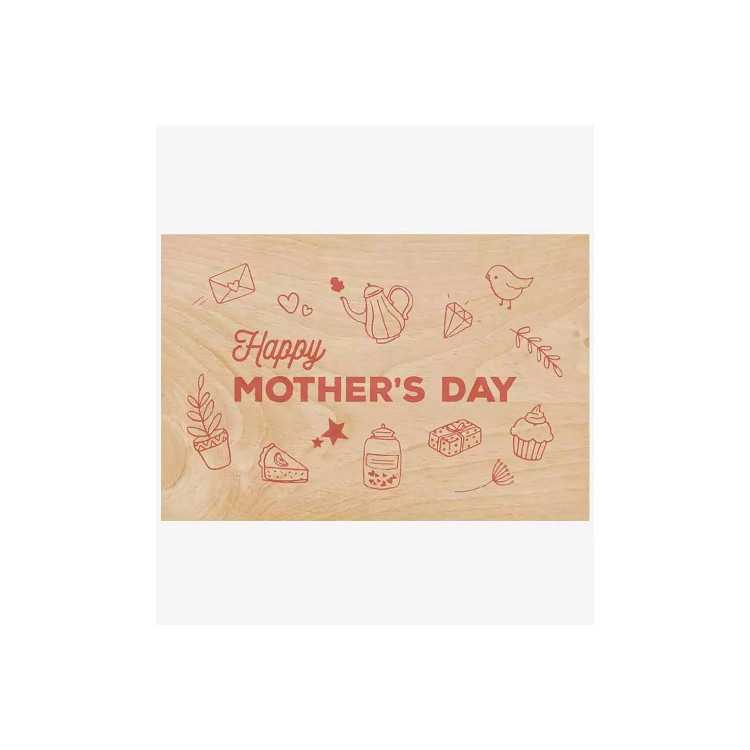 MOTHER'S DAY WOODEN GREETING CARD