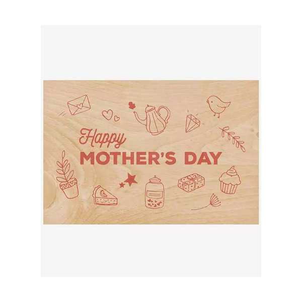 MOTHER'S DAY WOODEN GREETING CARD