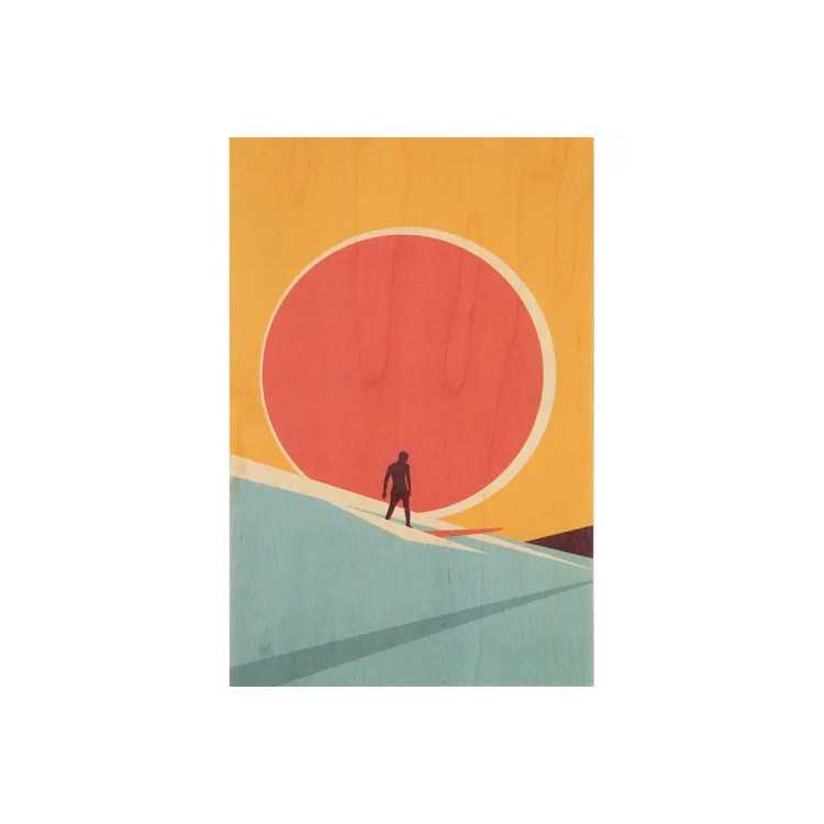 CARTE DE VOEUX DREAMS SURFING BOIS