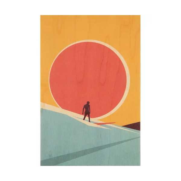 DREAMS SURFING WOOD GREETING CARD