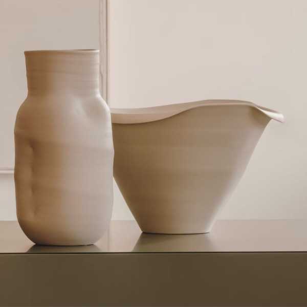 VASE MACAIRE  23CM CERAMIQUE BEIGE
