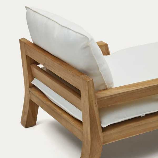 BAIN DE SOLEIL FORCANERA BOIS DE TECK MASSIF - 2 COLIS