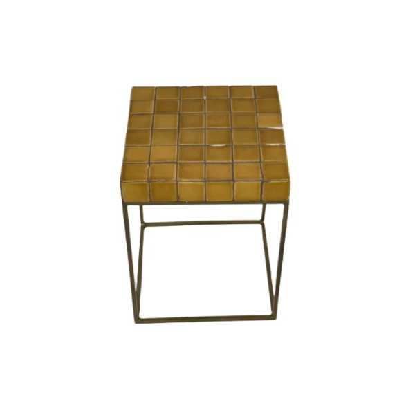 GUERIDON CHEVRON 3926 ZELLIGE MOUTARDE
