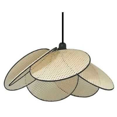 CORDON SUSPENSION73CM ÉVASION CANNAGE ROTIN NOIR