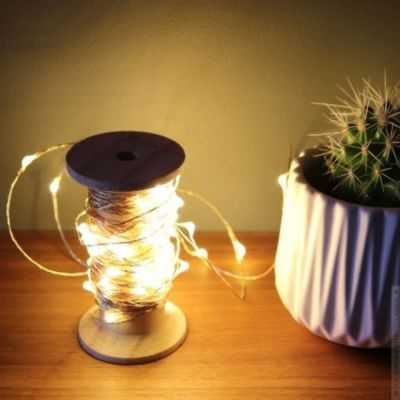 GUIRLANDE LUMINEUSE GALAXIE VINTAGE OR ET BLANC