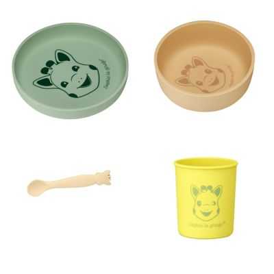 SET REPAS SILICONE SOPHIE LA GIRAFE 2