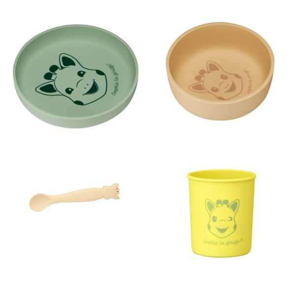 SET REPAS SILICONE SOPHIE LA GIRAFE