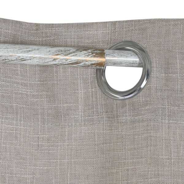 RIDEAU 8 ANNEAUX POLYESTER 140 X 260 CM BEIGE